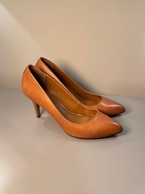 Aldo Neutral Tan Cognac Leather Pumps
